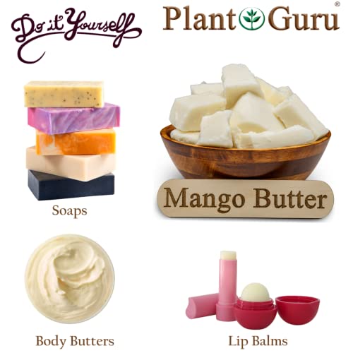 Plant Guru 100% Pure Raw Mango Body Butter - 8 oz Natural Moisturizer