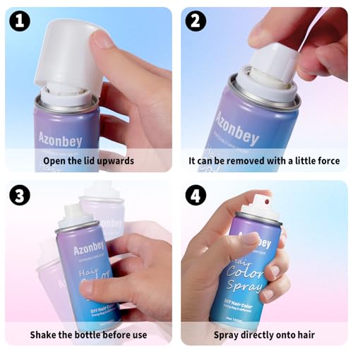 Blue Temporary Hair Color Spray for Parties & Halloween