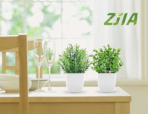 4 Pack Small Artificial Plants for Home and Bathroom Decor