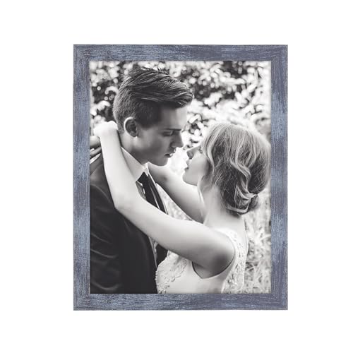 Rustic Blue 7x9 Picture Frame | Versatile Wall & Tabletop Display