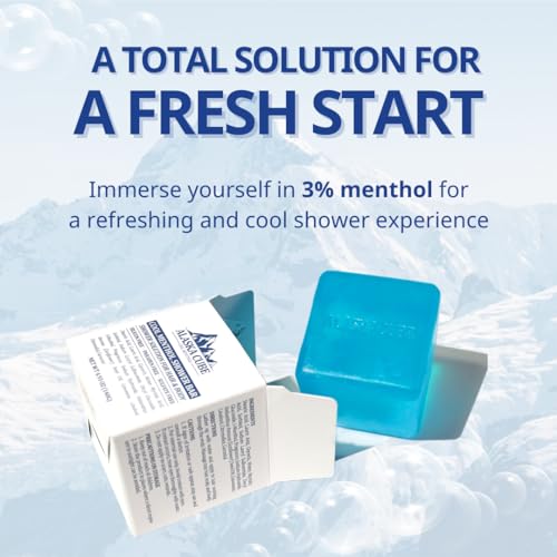 Alaskacube 3% Menthol Cooling Soap Bar - Refreshing 3-in-1 Body Wash