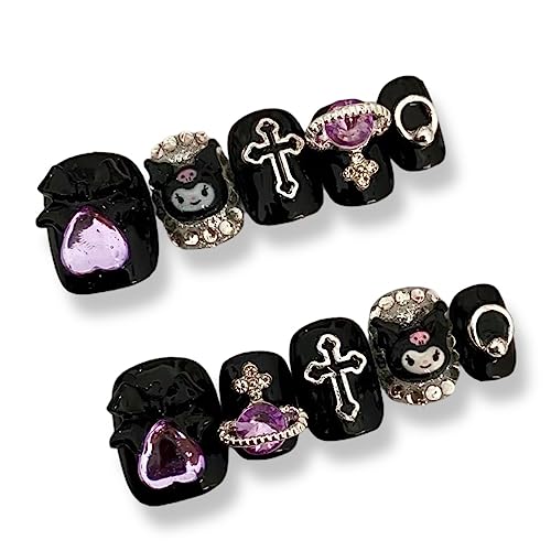 KOZUKI Kawaii Kuromi Pochacco Anime 3D Press-On Nails - KURO Variant