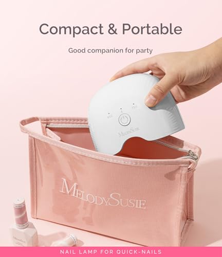 MelodySusie Cordless UV/LED Nail Lamp P-Art06G White - Fast Curing Gel Polish