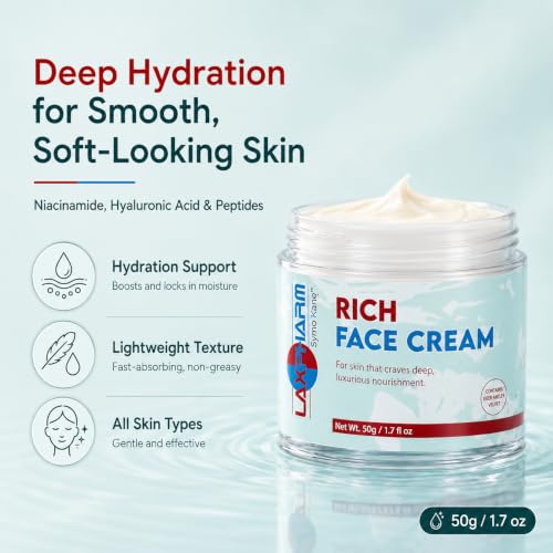 Symo Kane Deep Hydrating Face Cream with Niacinamide & Hyaluronic Acid – All Skin Types, 50g