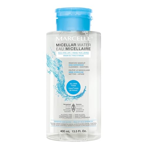 Marcelle Micellar Water for Sensitive Skin, Makeup Remover, 13.5 Fl. Oz.