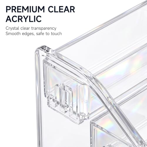 5-Tier Acrylic Sunglasses Organizer – Clear Eyeglass Display Stand