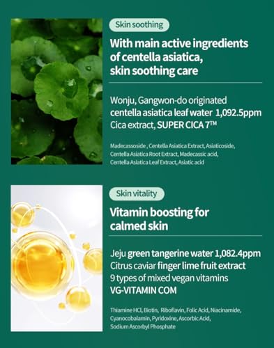 COSNORI Cica & Vitamin Moisturizing Face Mask Sheets - Vegan, Hypoallergenic, 30 Pack