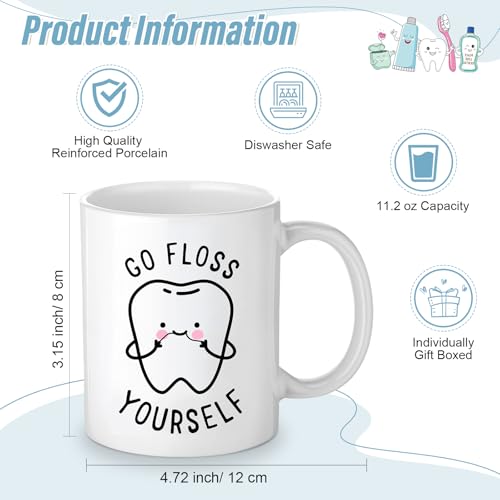 Dentist Gifts for Women - 3 Pcs Makeup Bag, Mug & Keychain Set