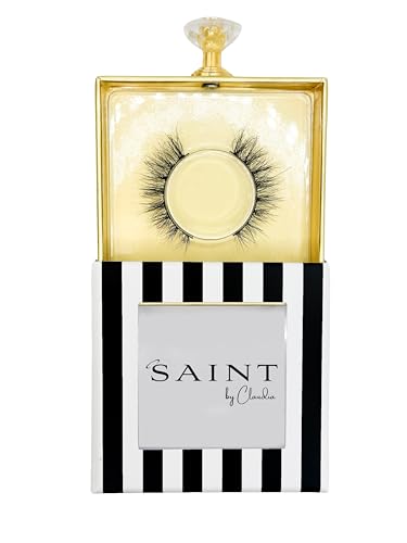 Saint by Claudia Reusable Faux Mink Eyelashes - Natural, Cat Eye Style, Up to 15 Uses