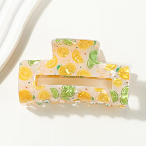 Lemon Hair Claw Clip for Women - Summer Fruit Hair Accessory