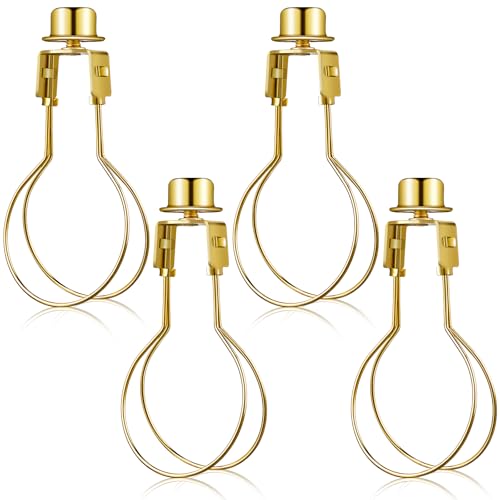 Honoson 4-Pack Lamp Shade Holders with Finials and Levellers