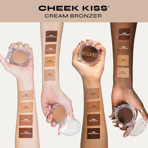 Milani Cheek Kiss Cream Bronzer - Hey Honey | Ultra-Blendable, Nourishing Formula