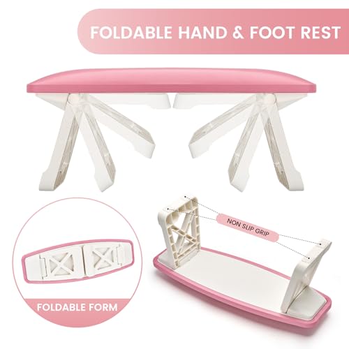 Ergonomic Nail Arm Rest Cushion - Foldable Hand & Foot Stand for Nail Techs