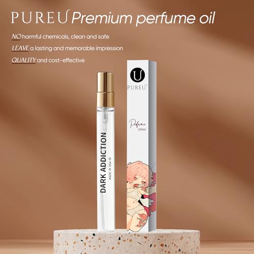 PUREU Ambery Vanilla Perfume Body Oil for Women & Men, 12mL Travel Size