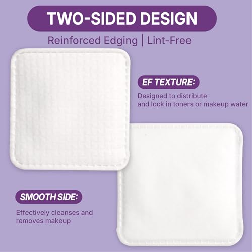 Extra Large Cotton Pads 3x3 Inch, 140 Count - Soft & Lint-Free for Sensitive Skin
