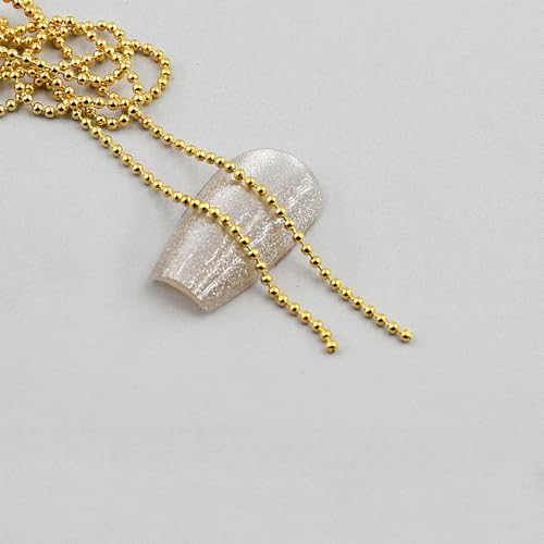 Gold Nail Art Chains - 4pcs 50cm Nail Charms & Decorations