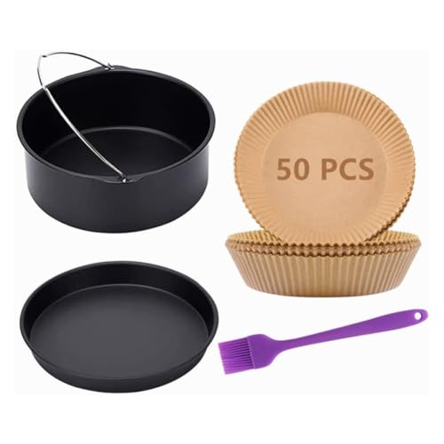 MIUVA Air Fryer Accessories Set for 3.2QT-5.8QT - Cake Barrel & Pizza Pan