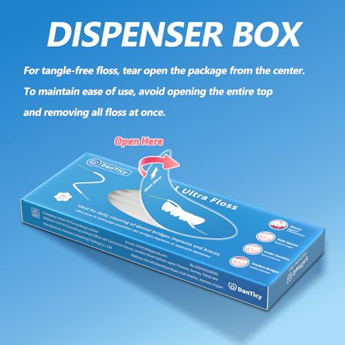 DanTicy 80-Count 3-in-1 Floss Threader for Braces, Bridges & Implants