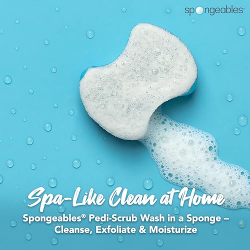 Spongeables Pedi Scrub Foot Exfoliating Wash Sponge Set - 2 Count