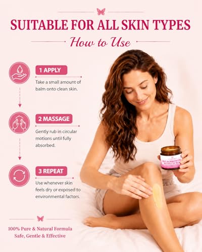 XUEBEIK Helichrysum Balm 2.12oz Moisturizing Skin Care for Dry, Sensitive Skin