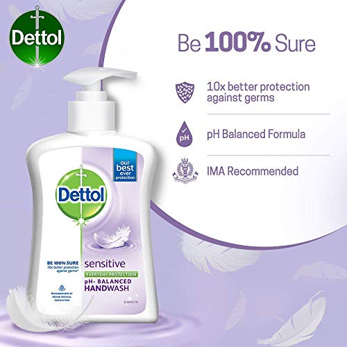 Dettol Liquid Sensitive Handwash 200ml with Free Original Pouch 175ml