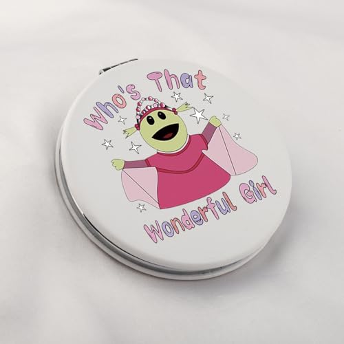 WUSUANED Green Princes Makeup Mirror - Double-Sided Cartoon Gift