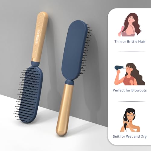 SHINLEA Luxury Detangling Hair Brush with Scalp Massage Bristles