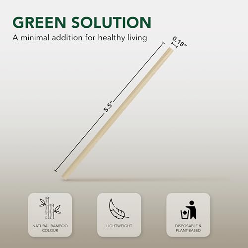 Bamboo Coffee Stirrers - 5.5" Individually Wrapped, 500 Count