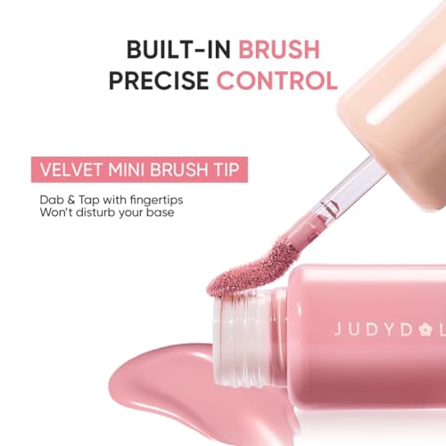 JUDYDOLL Liquid Blush Serum #04 Rosewood - High Pigment, Buildable Cream Blush