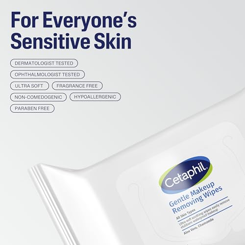 Cetaphil Makeup Remover Wipes - Gentle, Fragrance-Free Face Cleansing, 25 Sheets