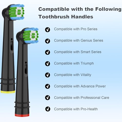 JSMIOROSE Replacement Toothbrush Heads for Oral B Pro 500/1000/1500/3000, Vitality, Smart, Genius - 16 Pack