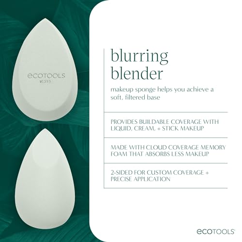 EcoTools Blend + Blur Makeup Brush & Sponge Duo for Flawless Finish