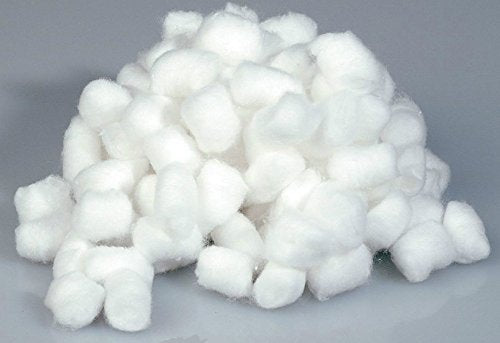 Perfectware 100% Cotton Balls, Medium Size, 500 Count Hypoallergenic Pack