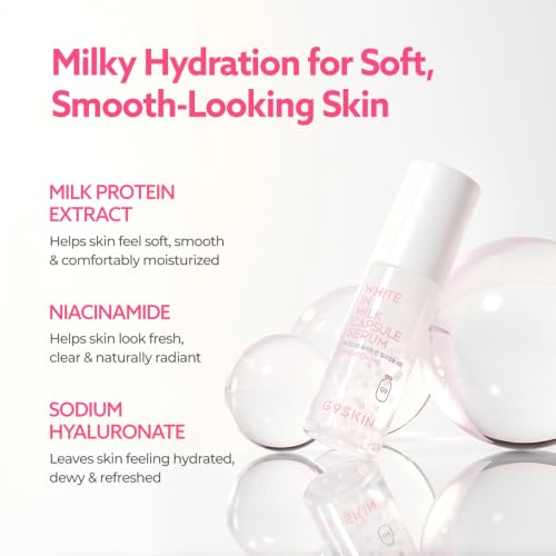 G9SKIN White In Milk Capsule Serum - Hydrating Korean Face Serum, 50ml