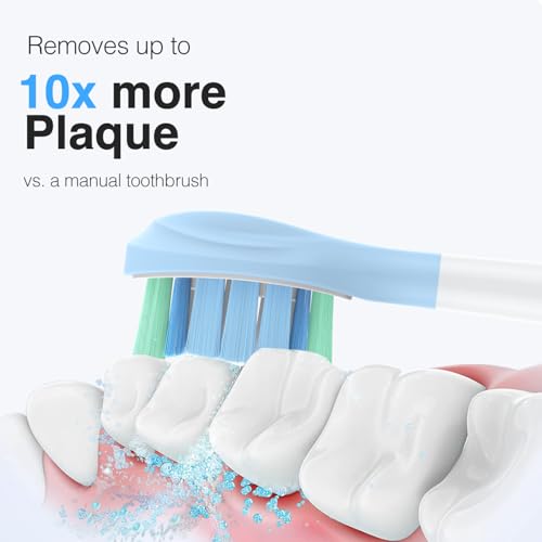 Blue 5-Pack Philips Sonicare Replacement Heads C1 C2 C3 - Genuinely DuPont Bristles