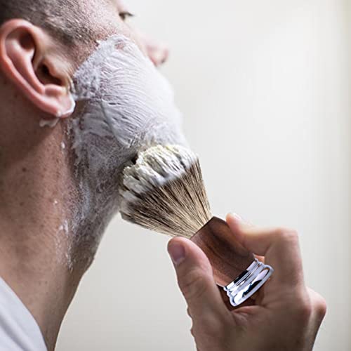Grandslam Pure Badger Hair Shaving Brush with Ergonomic Wood Handle