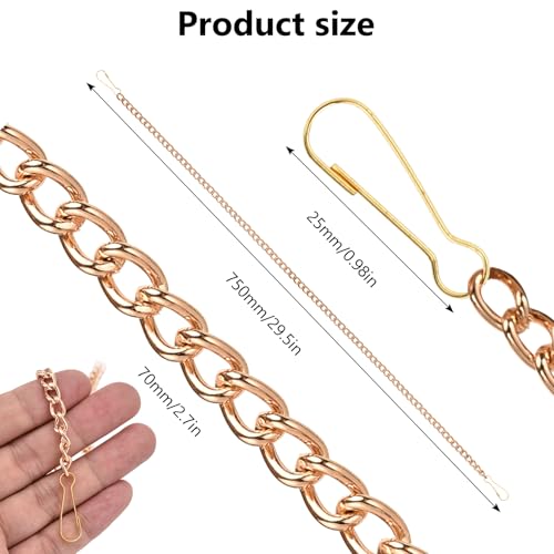 SANGLE SOPFFY Gold Metal Stained Glass Hanging Chain Kit - 4PC, 30 Inch