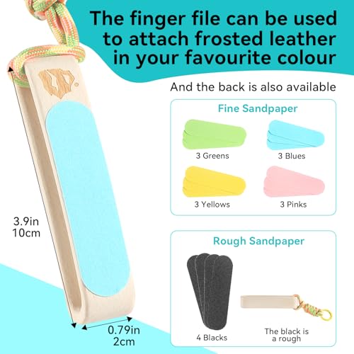 Double-Sided Hand and Finger File for Rock Climbers - Smooths Rips & Cracks