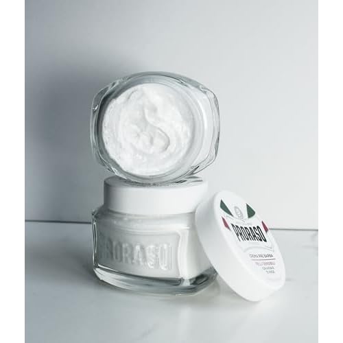 Proraso Pre Shave Conditioning Cream - Oatmeal & Green Tea - Nourishing & Gentle Formula for Sensitive Skin - Premium Italian Pre Shave Cream - 3.6oz