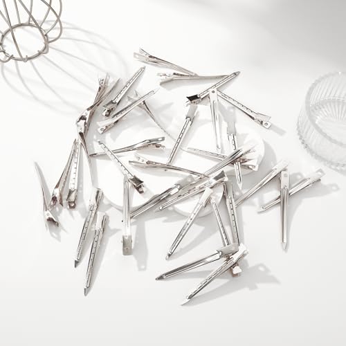 40PCS Metal Duck Bill Hair Clips for Women - 3.5 Inch Alligator Clips