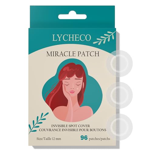 Lycheco Invisible Hydrocolloid Pimple Patches - 96 Count for Acne Spot Treatment