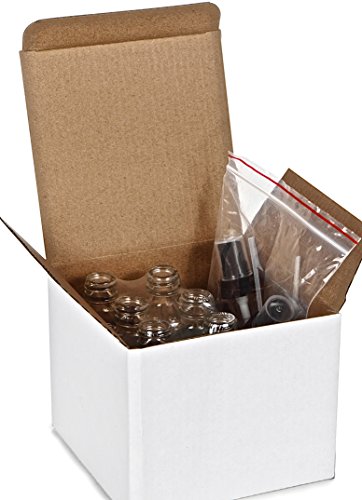 Vivaplex 2 oz Clear Glass Spray Bottles with Fine Mist Sprayers - 6 Pack