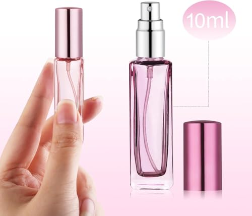 4-Pack 10ml Refillable Travel Perfume Bottles – Leak-Proof Glass Atomizers