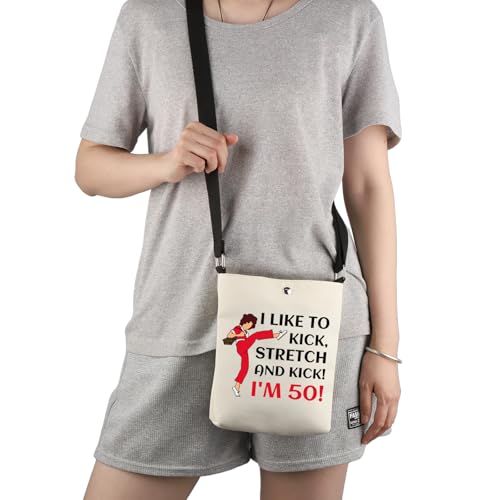 Funny Gift Makeup Bag - I Like To Kick I'm 50 X - Cosmetic & Travel Organizer