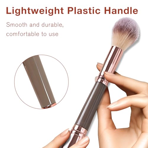 Double-Ended Foundation Makeup Brush for Liquid, Powder & Cream