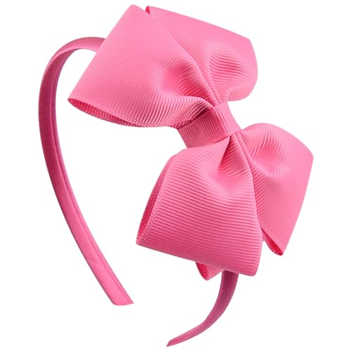 Pink Bow Headband for Women & Girls - Pink Bowknot Hair Accessory, Party Wedding