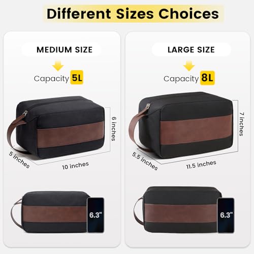 Vorspack Water-Resistant Toiletry Bag for Travel - Large Capacity, Organized Compartments