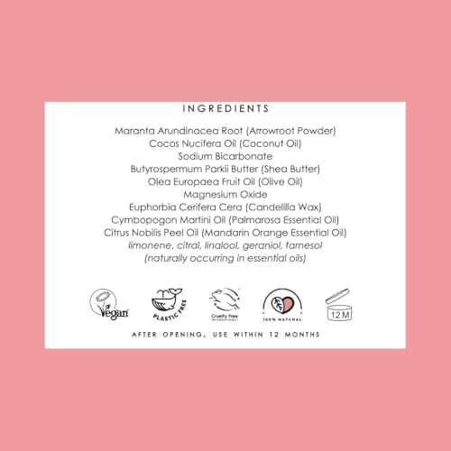The Natural Deodorant Co. Clean Deodorant Balm - Palmarosa & Mandarin 55g