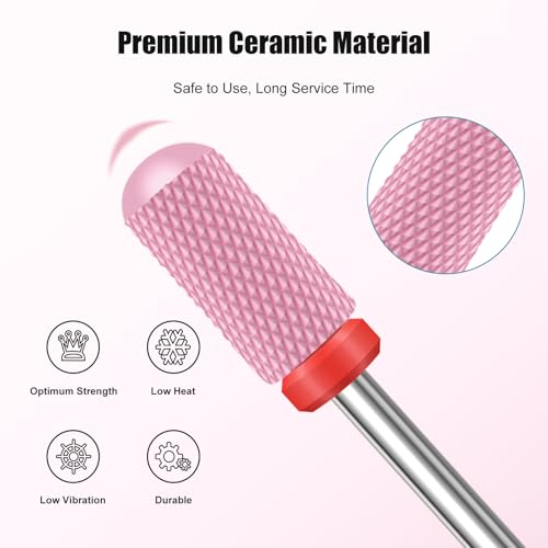 5PCS Ceramic Nail Drill Bits Set for Acrylic & Gel Nails
