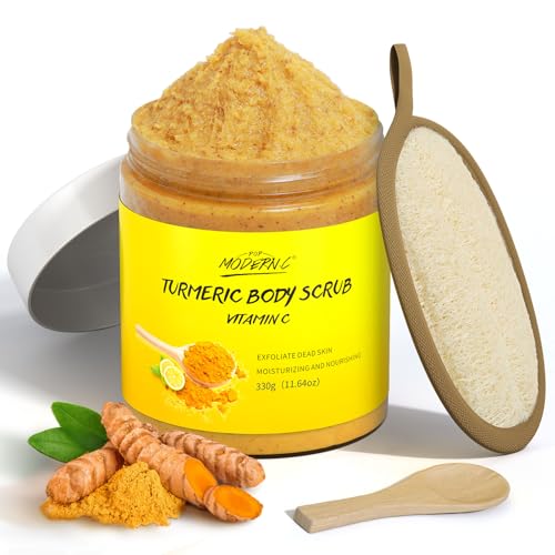 Turmeric & Vitamin C Body Scrub for Exfoliation and Dark Spot Improvement